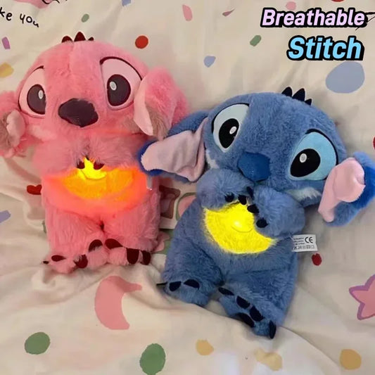 Lilo&Stitch Peluches Juguete con Música Relajante Compañero de Sueño Juguete de Sonido y Luz Regalo